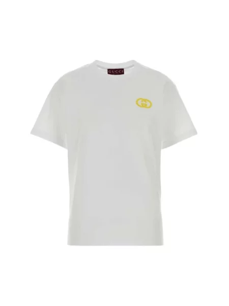 Koszulka Gucci z dżerseju biała