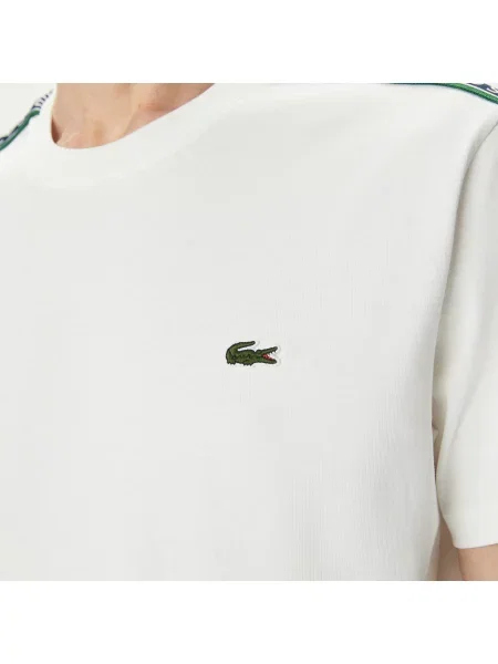 Футболка Lacoste с круглым вырезом белая