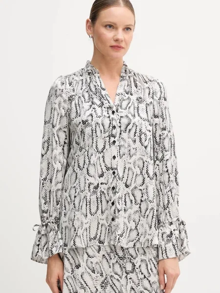 Marc Aurel cămașă cu guler stand-up relaxed negru