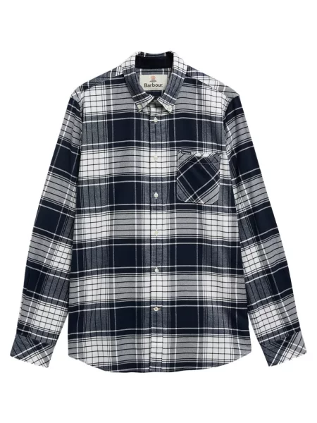 Lung cămașă Barbour albastru