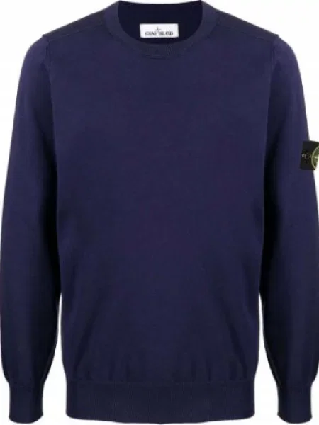 Pulover Stone Island cu decolteu rotund cu strasuri