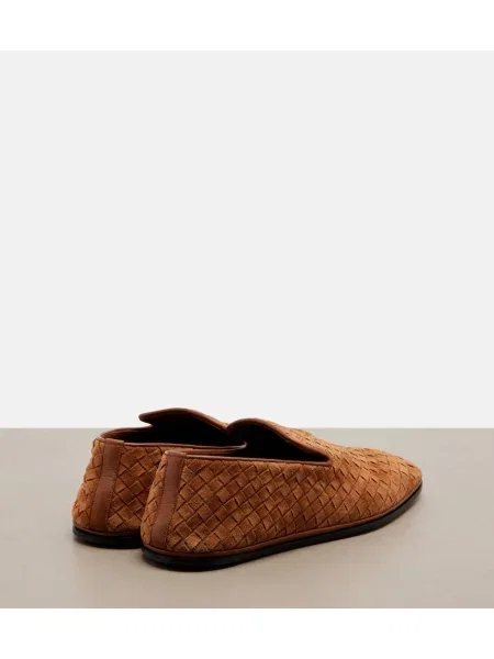 Pantofi loafer Bottega Veneta din piele maro