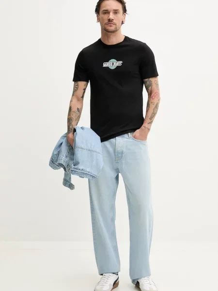 Kratka majica Guess Jeans črna