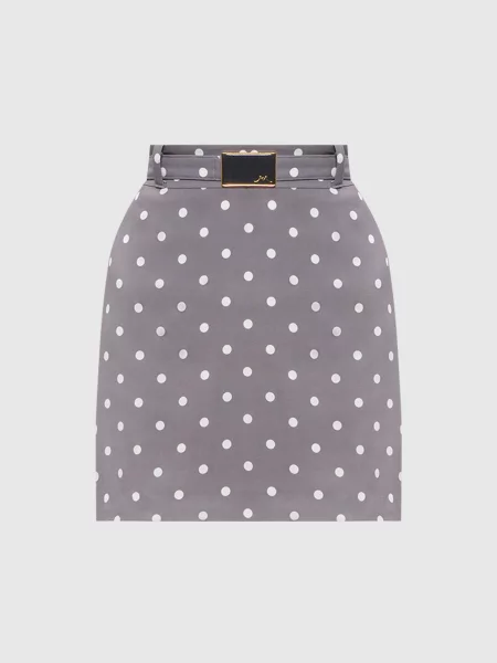 Спідниця міні в горох Rowen Rose сіра
