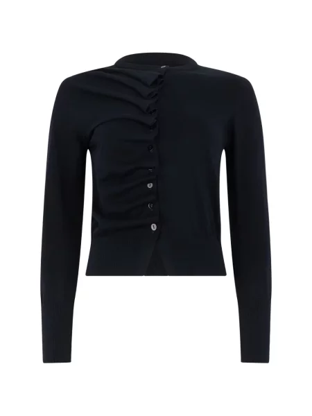 Cardigan Alpha Studio cu volane negru