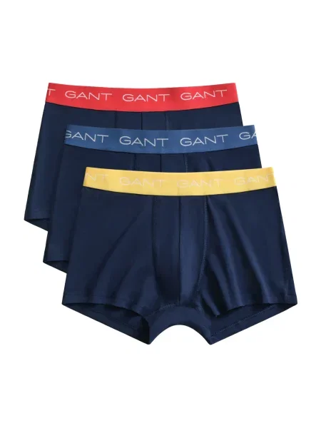 GANT Boxeri albastru marin / galben / roșu alb