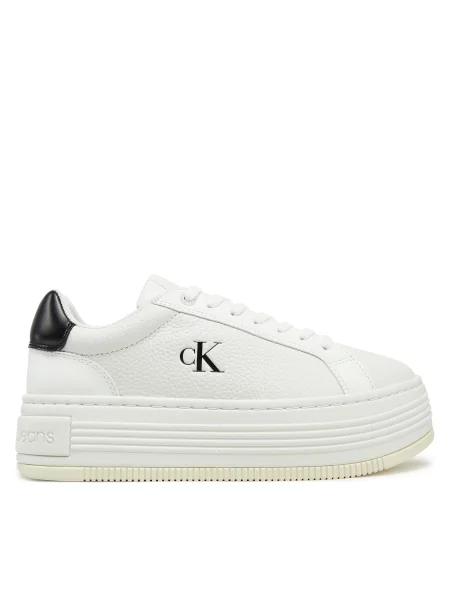 Tenisice Calvin Klein Jeans Bold Flatf Low Lace Mg bijela