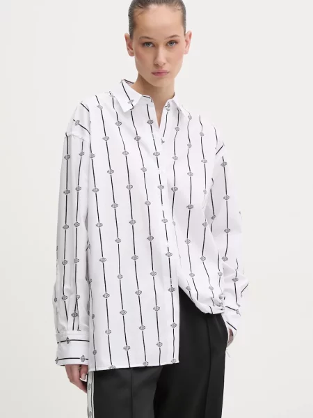 HUGO Cămașă Eskil | Oversize fit alb
