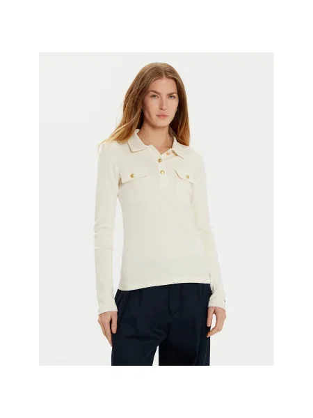 Tommy Hilfiger Pólóing Ekru Slim Fit