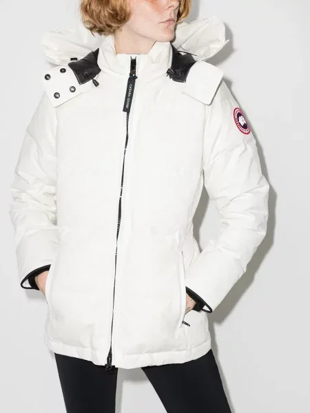 Geacă parka Canada Goose cu glugă alb