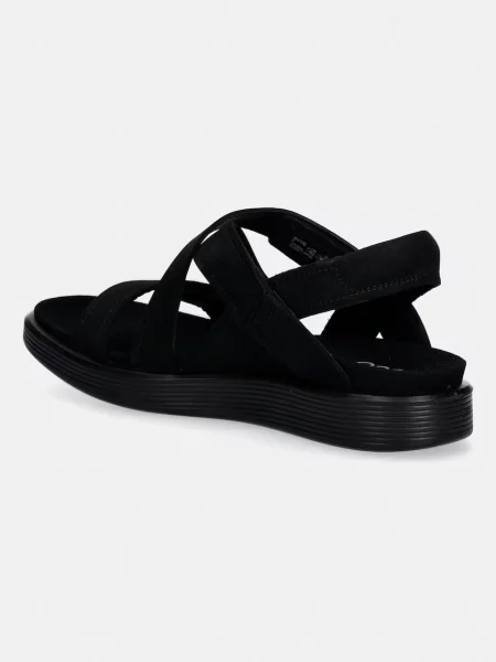 Semišové sandály Ecco Soft Sandal W černé