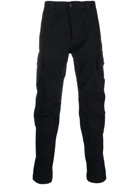 Pantaloni C.p. Company conici cu autograf albastru