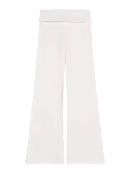 Bershka Pantaloni crem negru