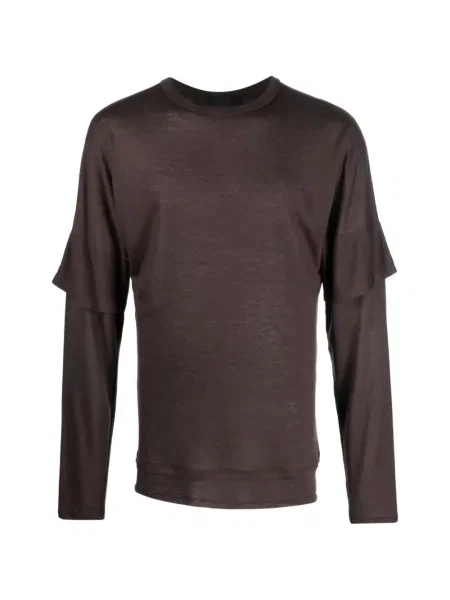 Lung tricou Tessitura Body Couture maro