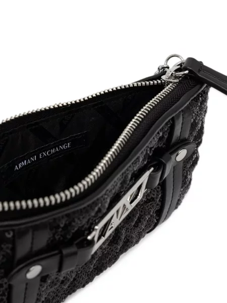 Kabelka Armani Exchange s flitry černá