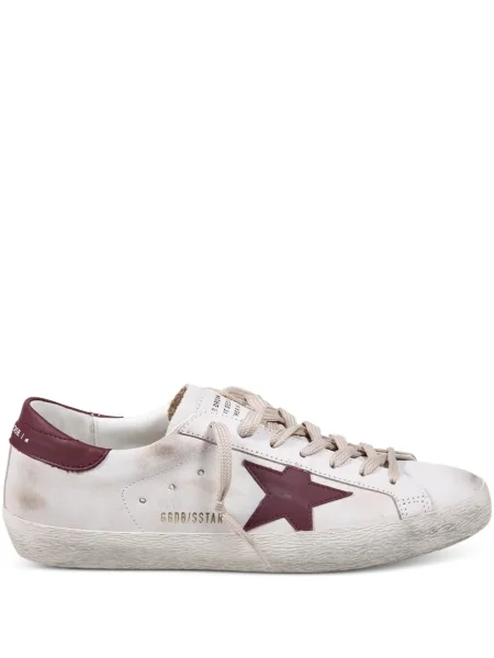 Sneakerși Golden Goose cu șireturi din dantelă auriu