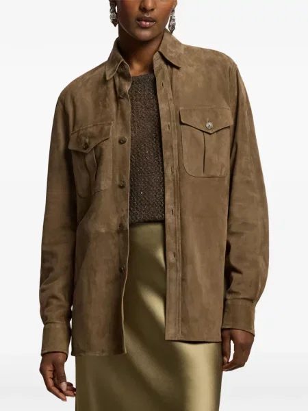 Szarvasbőr ing Ralph Lauren Collection barna