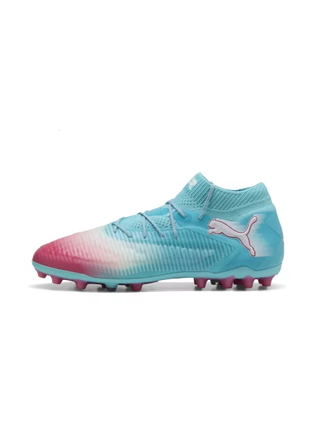 PUMA FUTURE 8 ULTIMATE RE-CHARGE MG Football Boots Unisex Buty Hero Niebieski/Biały/Sunset Różowy 39 białe