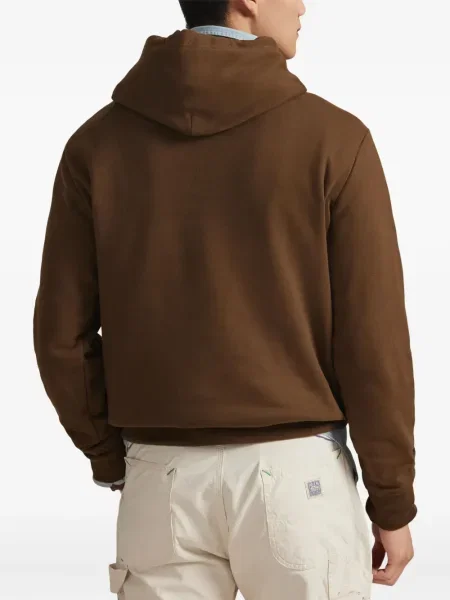 Плисирана шапка с козирки Polo Ralph Lauren на райета кепър синьо