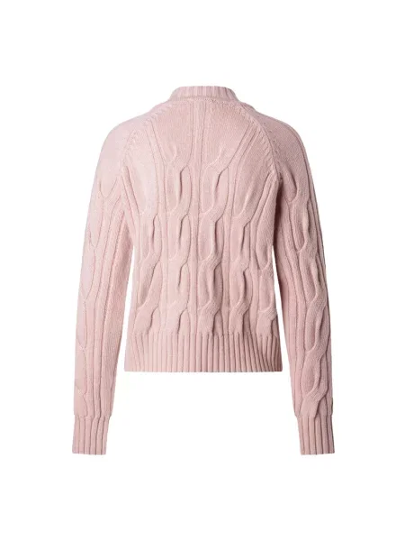 Sweter z golfem More & More wełniany różowy