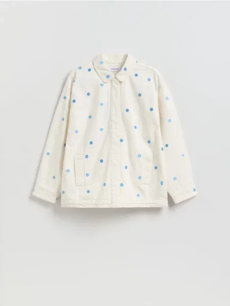 Reserved Джинсова куртка кремовий 