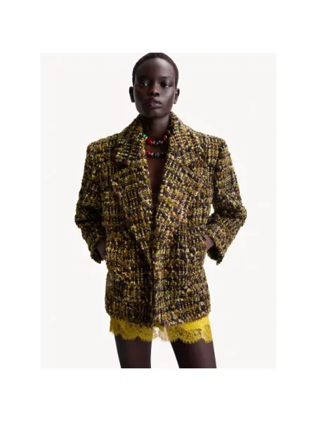 Marynarka Saint Laurent tweedowa zielona