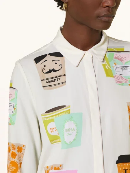 Herzen's Angelegenheit Koszula Z Jedwabiu weiss