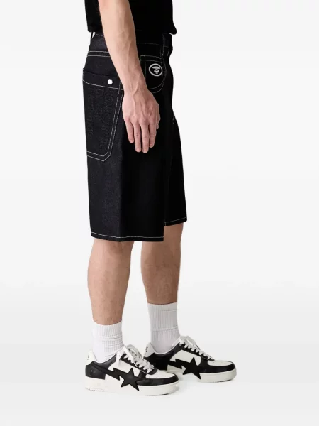 Дънкови шорти Aape By *a Bathing Ape® с автограф синьо