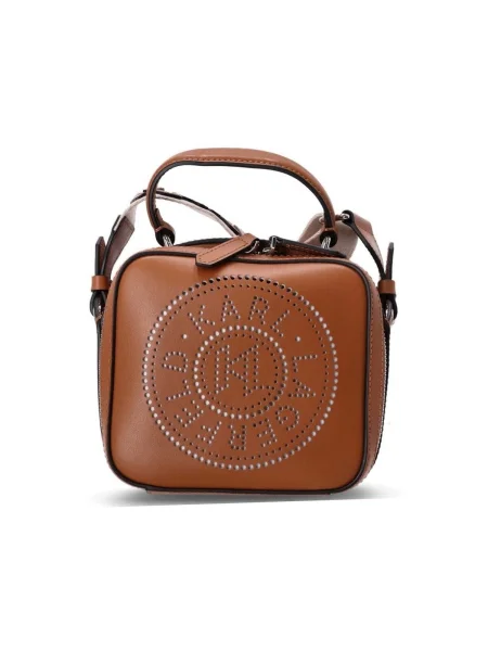 Crossbody kabelka Karl Lagerfeld hnedá