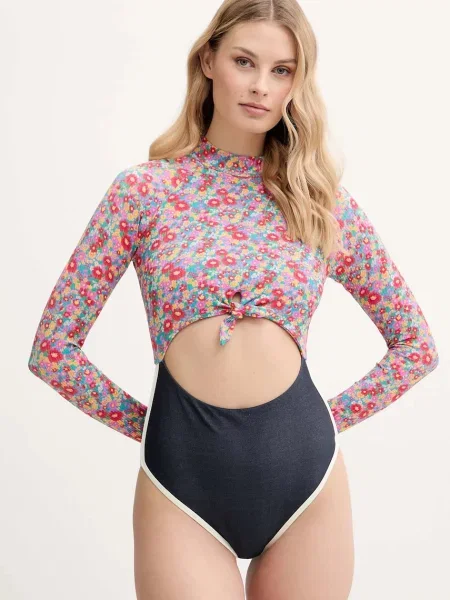 Jednodílné plavky Rip Curl FLORES tmavomodrá měkký košík