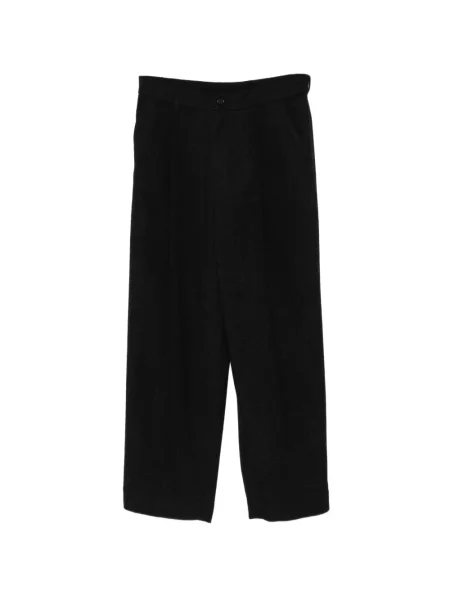 Pantaloni Songzio din tweed cu picior lat negru