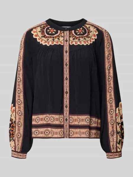 Bluzka o kroju relaxed fit z okrągłym dekoltem model VALDA' Bash czarna