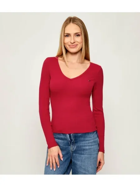 Bluză Tommy Jeans roșu