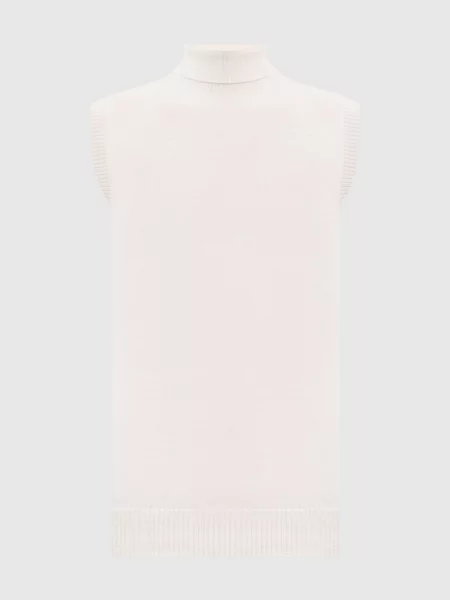 Шерстяной топ Max Mara Sportmax бежевый