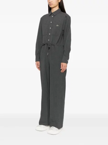 Salopetă Lacoste cu broderie gri
