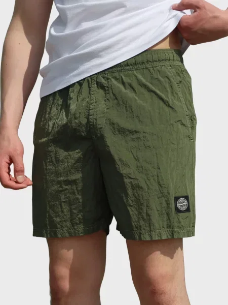 Шорти Stone Island з камінням зелені