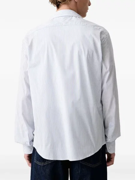 Cămașă Trussardi cu broderie cu dungi alb
