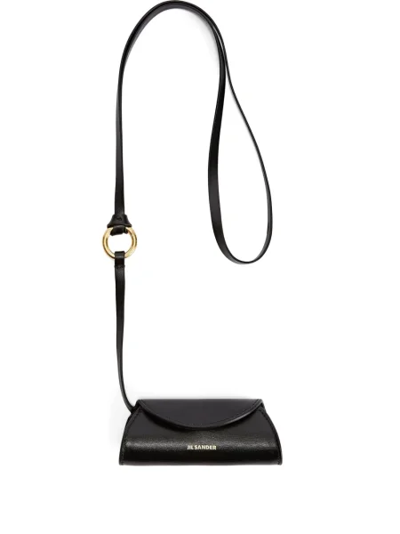 Geanta de piele Jil Sander din piele negru