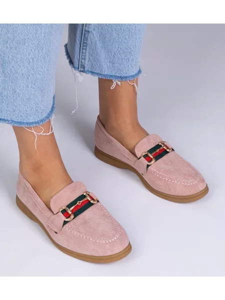 Велурени лоуфъри Marka Niezdefiniowana розово