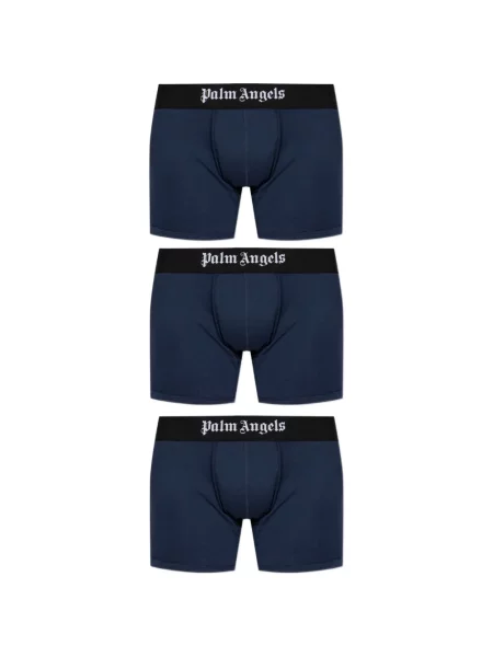 Bokserki Palm Angels z logo niebieskie