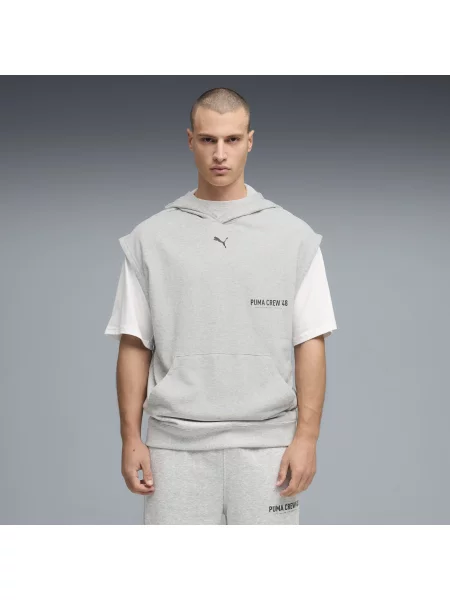 PUMA bluza z kapturem Graphics Training bez rękawów Akcesoria S szary