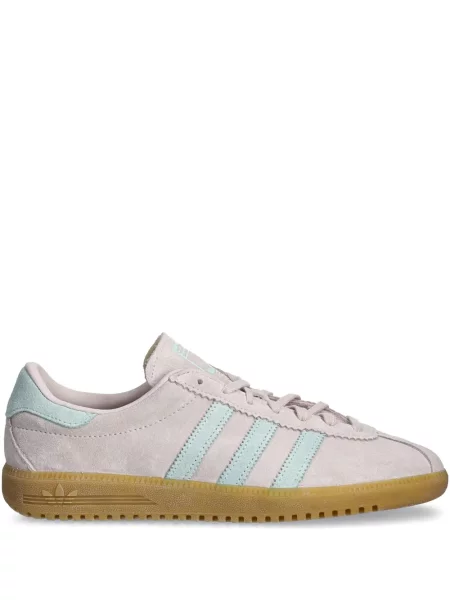 Sneakerși Adidas Gazelle din piele de căprioară cu decolteu rotund alb