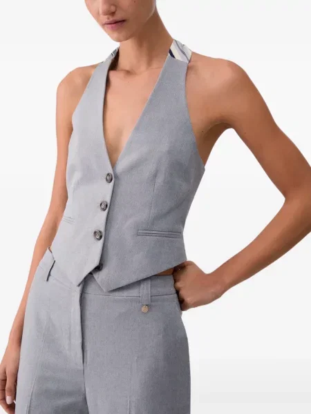 Kamizelka Liu Jo z dekoltem w serek szara