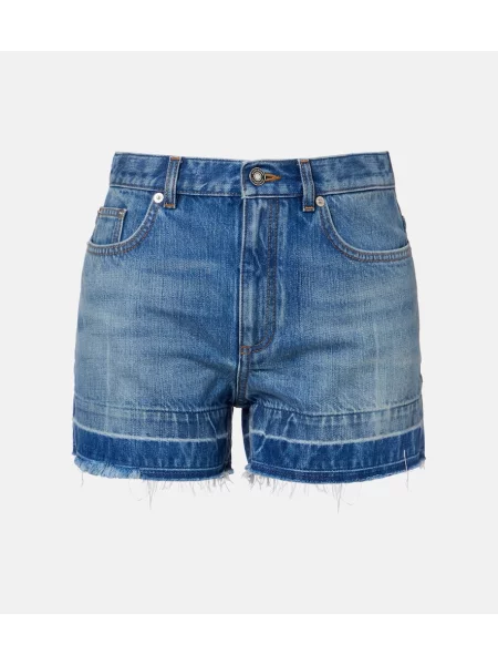 Pantaloni scurți din denim Givenchy albastru