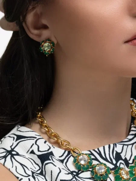 Cercei Bounkit Jewelry verde
