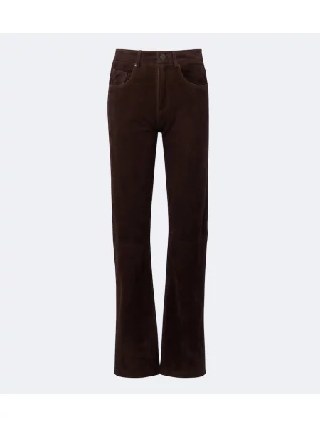 Pantaloni Arma din piele de căprioară maro