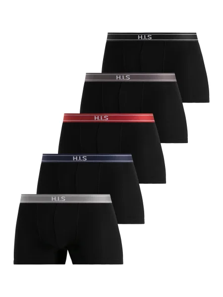 H.I.S Boxeri gri / roșu / negru alb