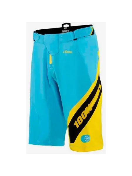 Spodenki MTB Airmatic niebiesko-żółte 28 niebieskie