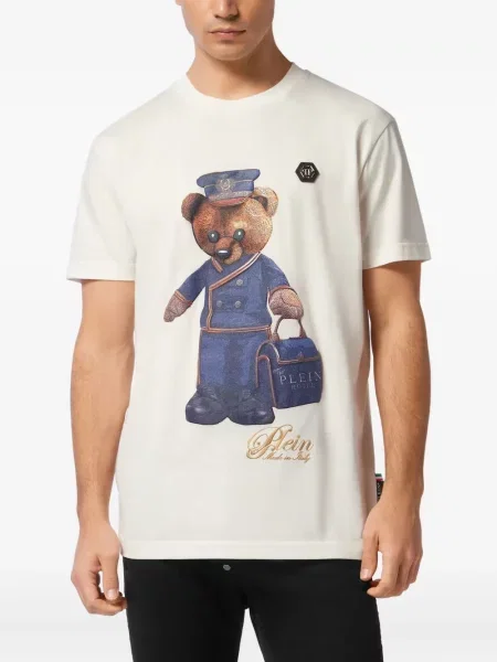 Tricou Philipp Plein teddy alb