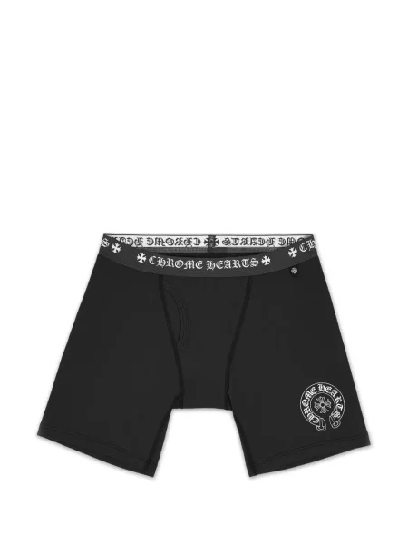 Szív mintás boxeralsó Chrome Hearts autogrammal fekete